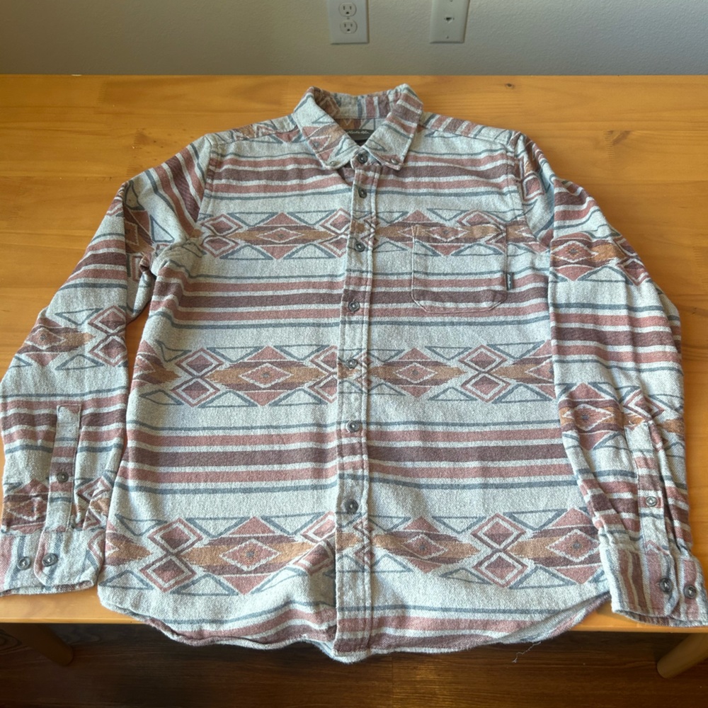 Eddie Bauer Aztec Flannel. Size Med.